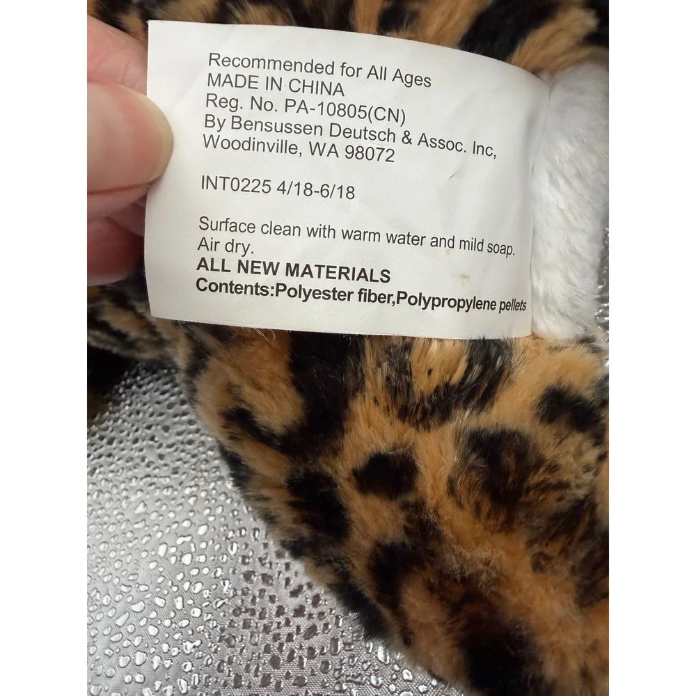 Kellytoy Brownie Brite Plush Leopard Go For Bold Yellow Glitter Paws 8201110283